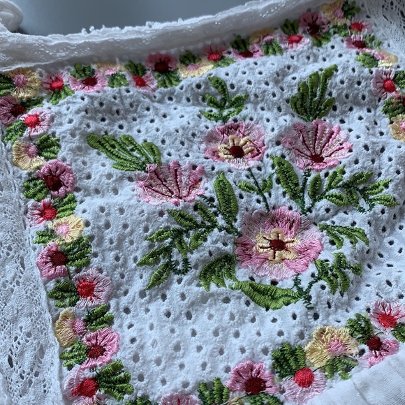 ZARA embroidered midi dress with ruffles - Picture 8 of 10